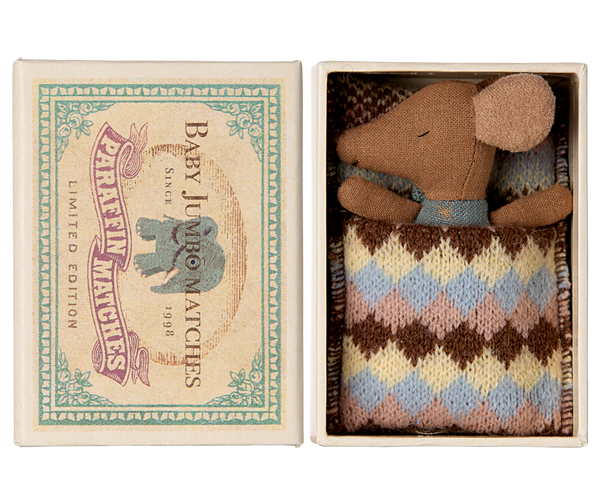Sleepy/Wakey Mouse in a Box, Blue