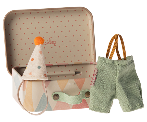 Clown Clothes in Small Suitcase, Little Brother