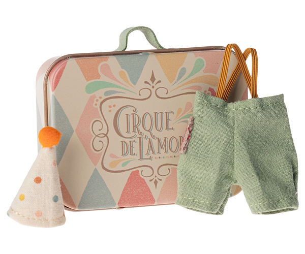 Clown Clothes in Small Suitcase, Little Brother