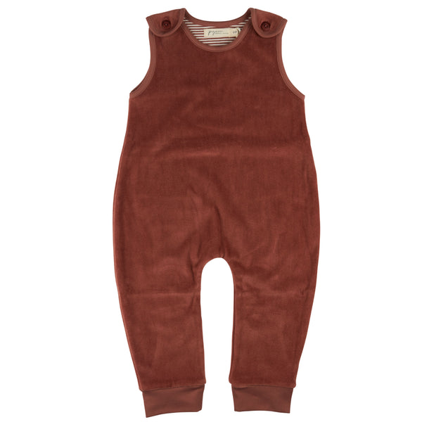 Velour Playsuit, Mocha