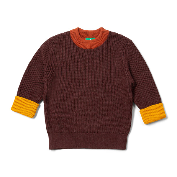 Chocolate Snuggly Knitted Jumper, Brown