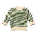 Olive Striped Snuggly Knitted Jumper