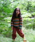 Rainbow Waffle Snuggly Knitted Jumper, Multi