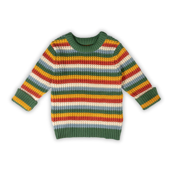 Rainbow Waffle Snuggly Knitted Jumper, Multi