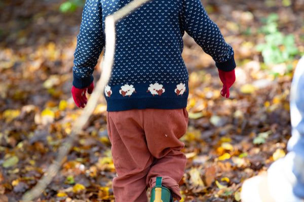 Navy Sheep Snuggly Knitted Jumper