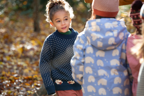 Navy Sheep Snuggly Knitted Jumper