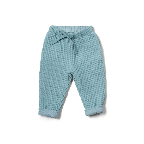 Pale Blue Chunky Waffle Comfy Trousers