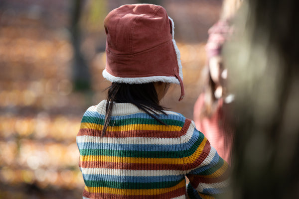 Ginger Sherpa Fleece Cosy Hat, Orange
