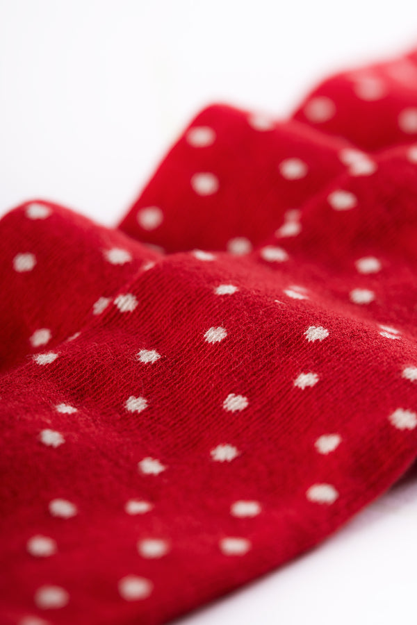 Norah 2pk Tights, Oatmeal Robins/True Red Spot (0-6m)