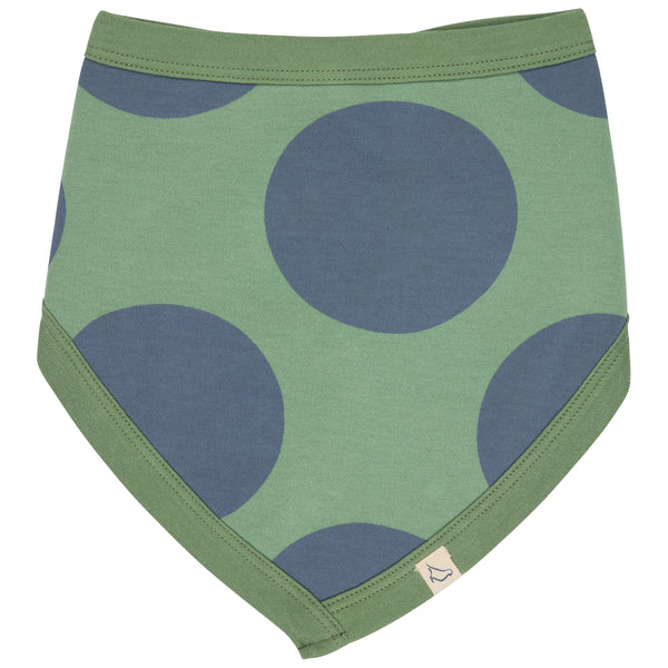 Reversible Bib - Giant Spot, Blue/Green