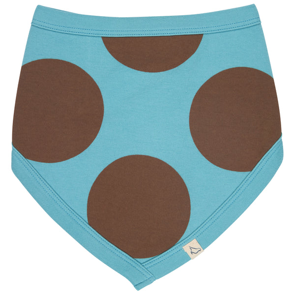 Bib - Giant Spot, Brown/Turquoise