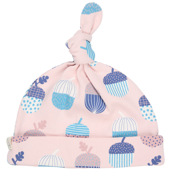 Knotted Hat - Acorn, Pink