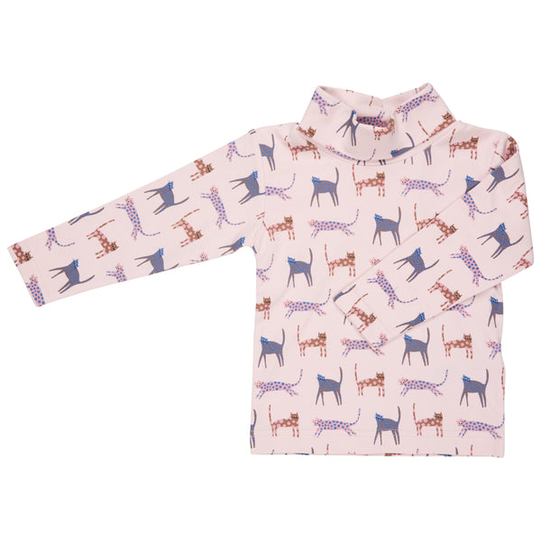 Polo Neck - Cats, Pink