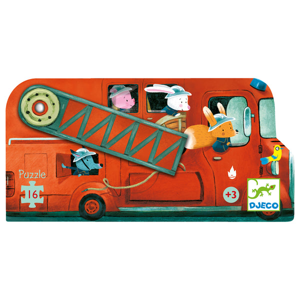 Fire Engine Silhouette Puzzle