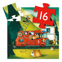 Fire Engine Silhouette Puzzle