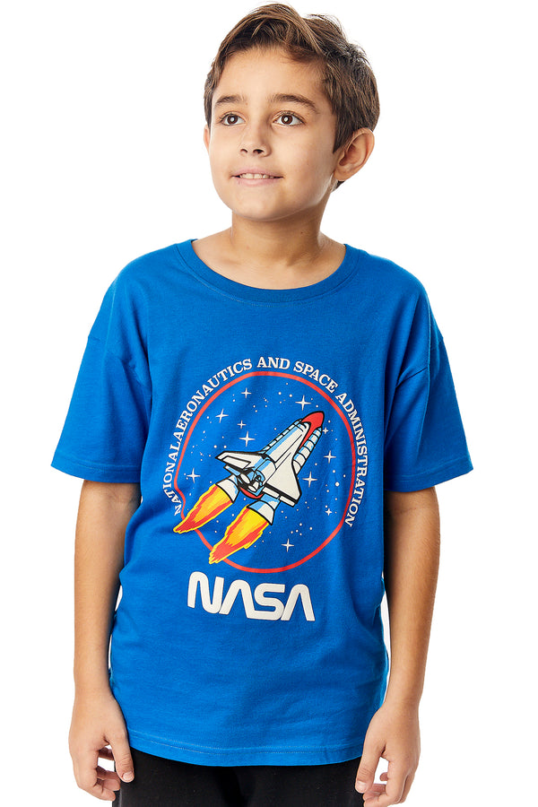 Nasa Rocket Print Oversized T-Shirt