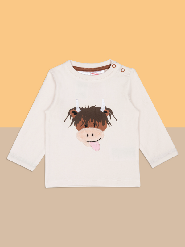 Neutral Hamish Cow Top