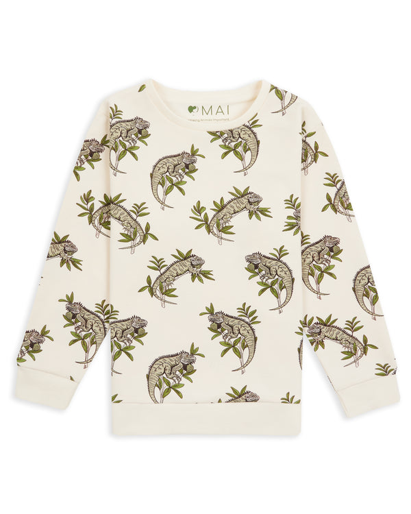 Organic Sweatshirt Cream Iguana