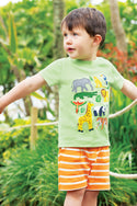 Little Creature Applique T-Shirt, Kiwi Marl/Jungle