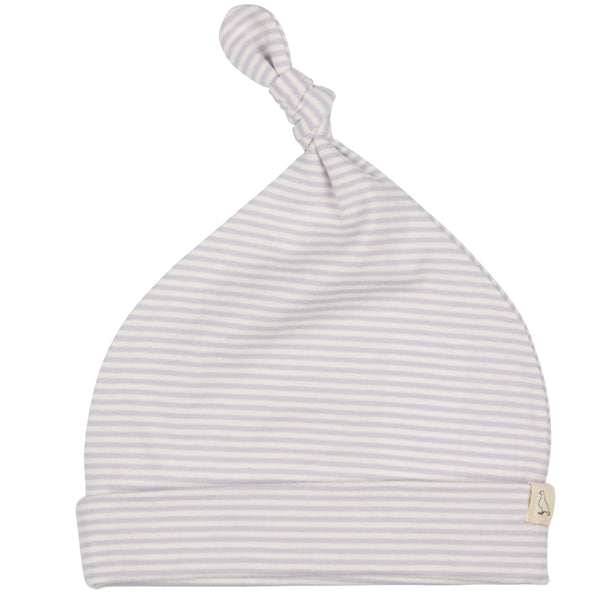 Knotted Hat - Fine Stripe, Lilac