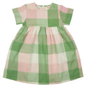 Pretty Muslin Dress (Check), Green/Pink