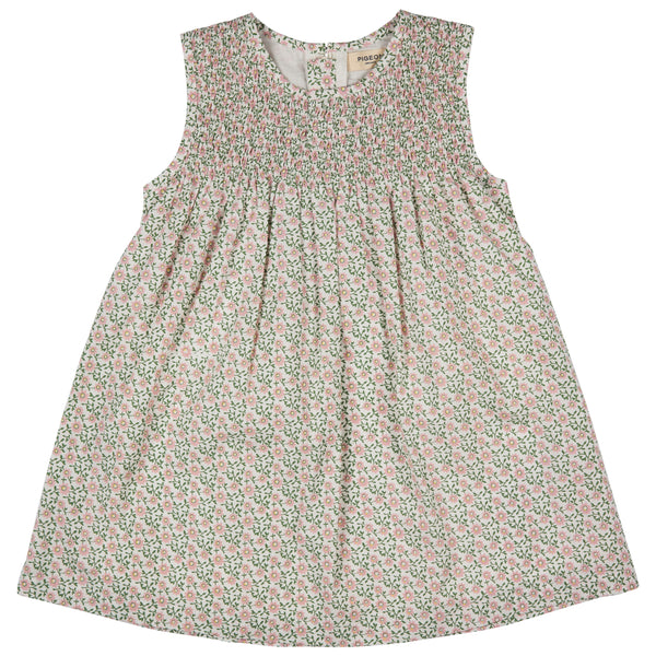 Sleeveless Smock Dress, Ditsy Pink