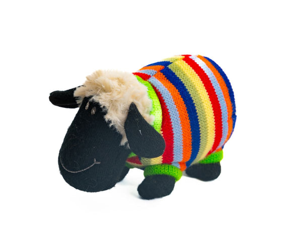 Small Woolly Sheep in Stripy Jumper