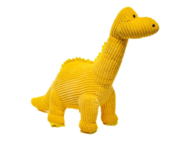Medium Corduroy Diplodocus Dinosaur Toy Yellow