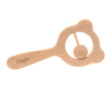 Wooden Teether & Rattle - Blush