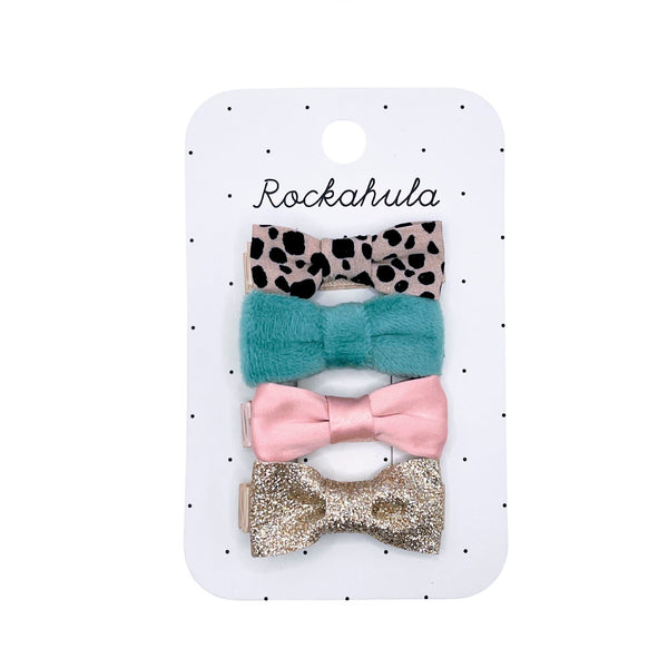 Leopard Love Mini Bow Tie Clips