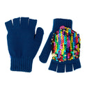 Rainbow Sequin Knitted Gloves
