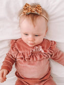 Baby Mustard Party Hairbow Set