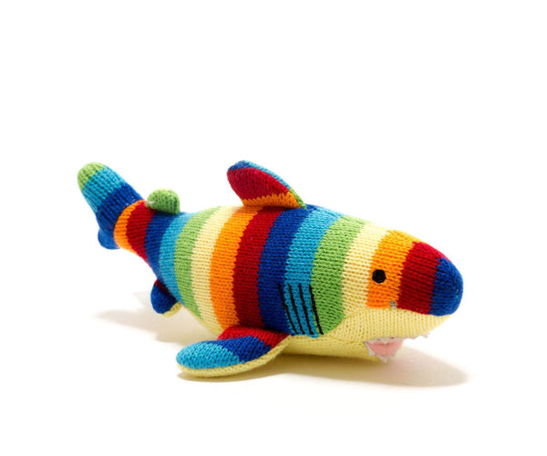 Knitted Baby Shark Rattle