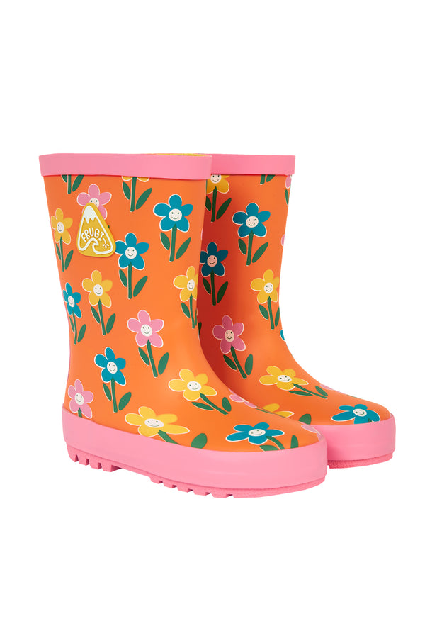 Puddle Buster Wellington Boots, Fun Flowers