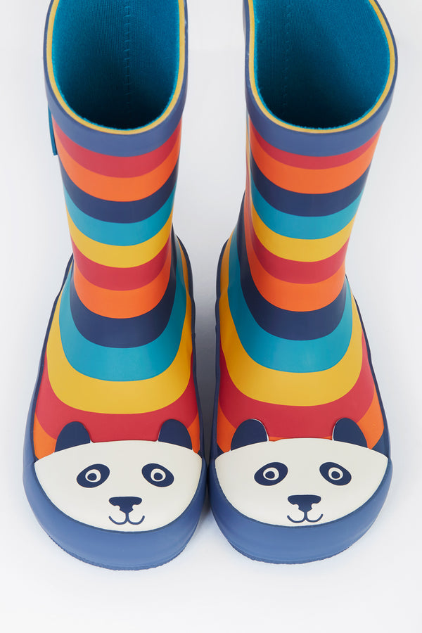 Puddle Buster Wellington Boots, Rainbow Panda