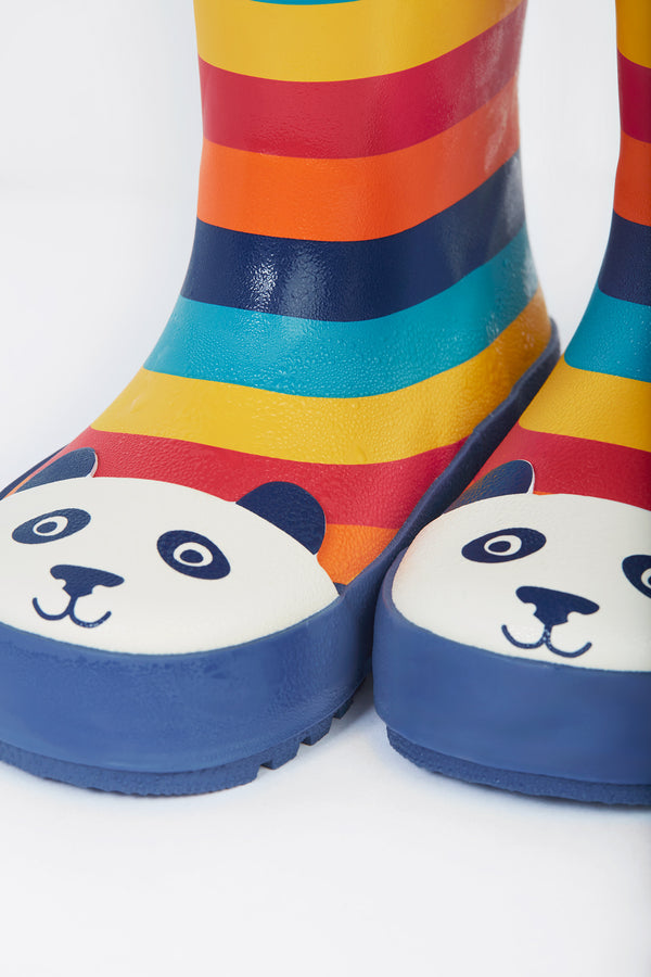 Puddle Buster Wellington Boots, Rainbow Panda