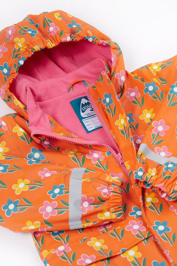 Puddle Buster Printed Coat, Fun Flowers