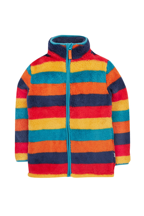Zipped Ted Fleece Jacket, Autumn Stripe