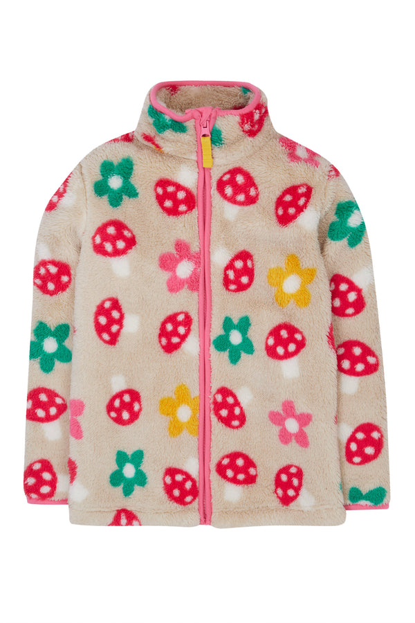 Zipped Ted Fleece Jacket, Mushroom Field