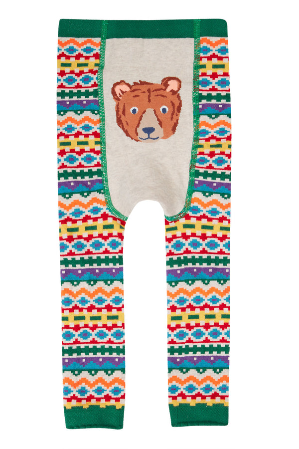 Little Knitted Leggings, Bear Fair Isle