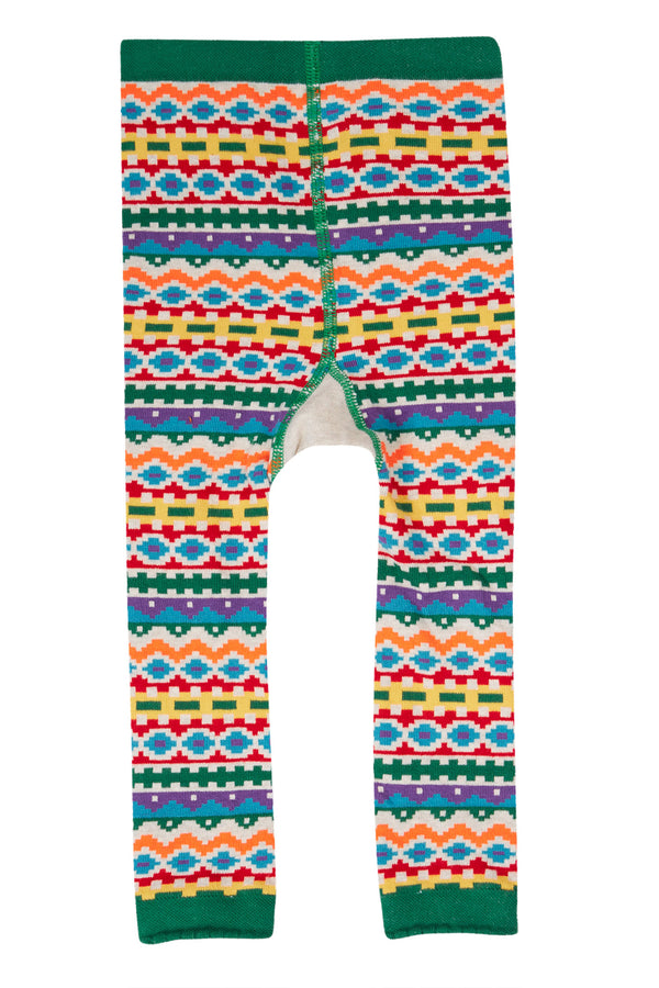 Little Knitted Leggings, Bear Fair Isle