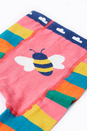 Little Knitted Leggings, Rainbow Bee