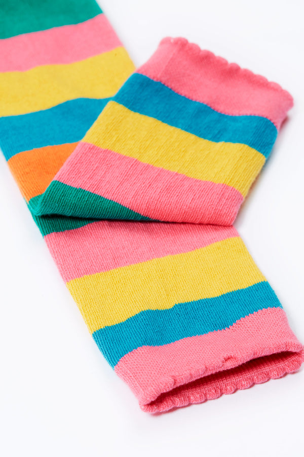 Little Knitted Leggings, Rainbow Bee