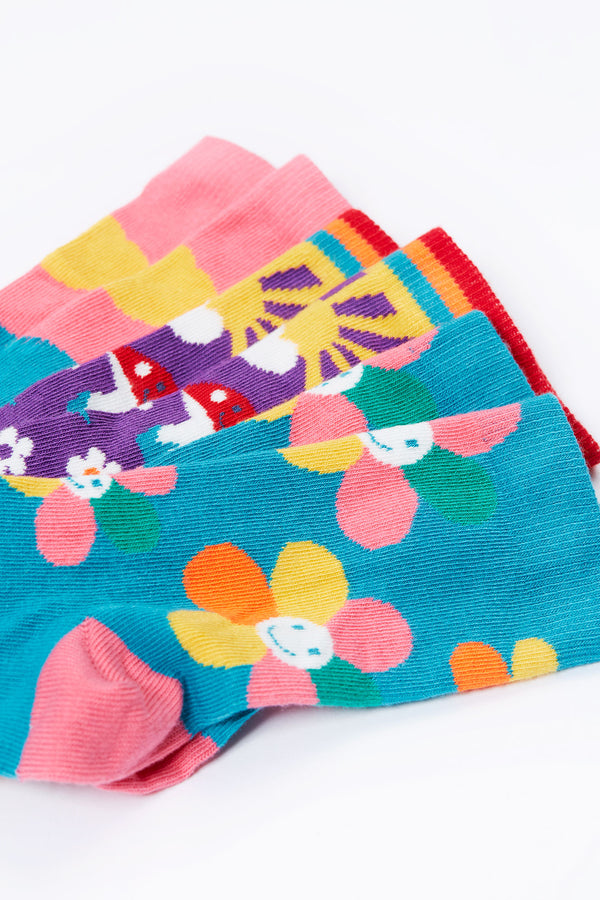 Rock My Socks 3 Pack, Flower Multipack