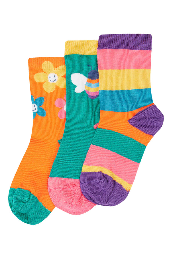 Little Socks 3 pack, Fun Flowers Multipack