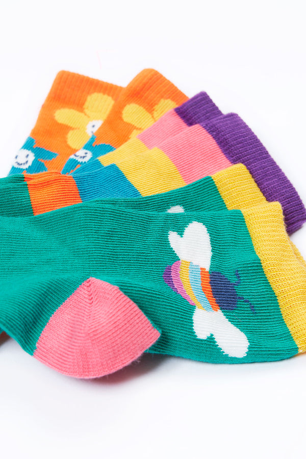 Little Socks 3 pack, Fun Flowers Multipack