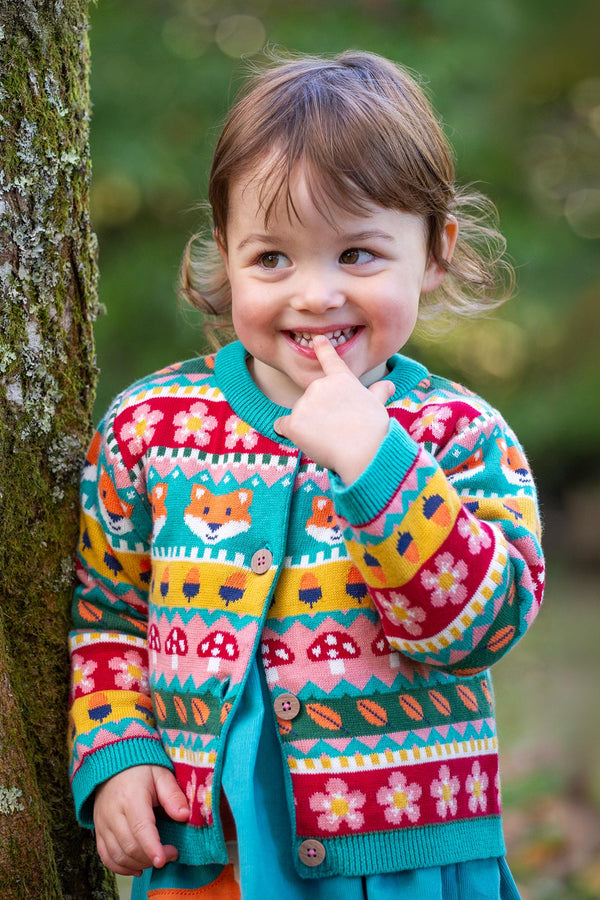 Robyn Fairisle Knitted Cardigan, Fox Fair Isle