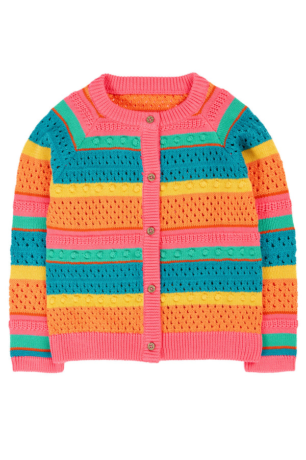 Rowe Rainbow Cardigan, Rainbow Pointelle