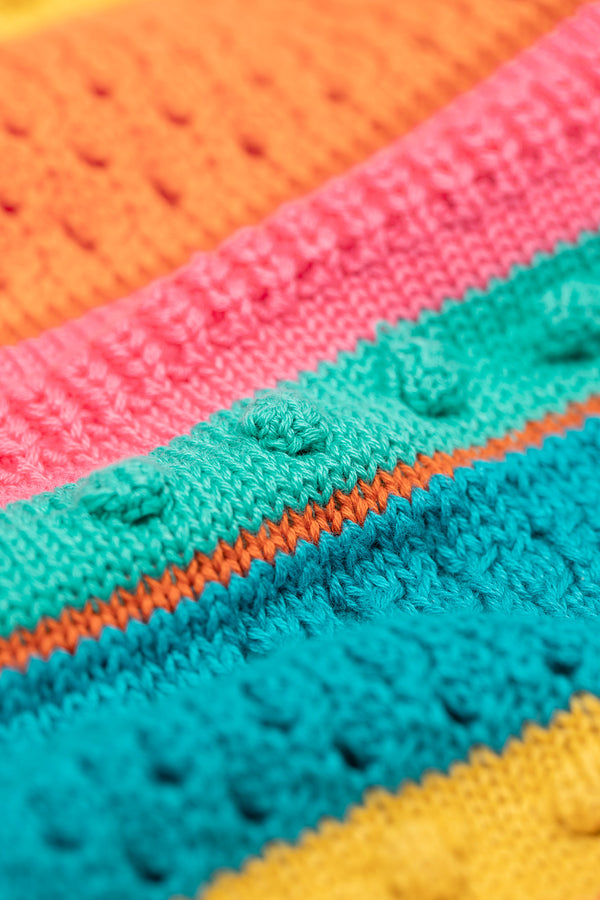 Rowe Rainbow Cardigan, Rainbow Pointelle