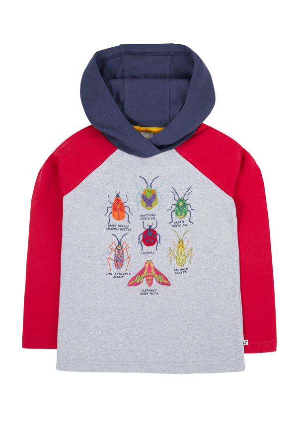 Compass Hooded Top, Grey Marl/Bugs